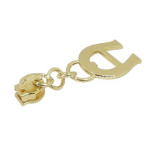 Accesorios de ropa de bolsillo Custom Metal Zipper Head Puller Zipper Slider con letras